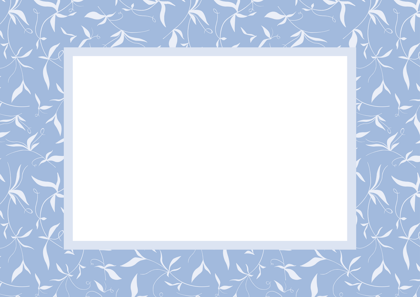 Blue Landscape Botanical Patterned Photo Mat