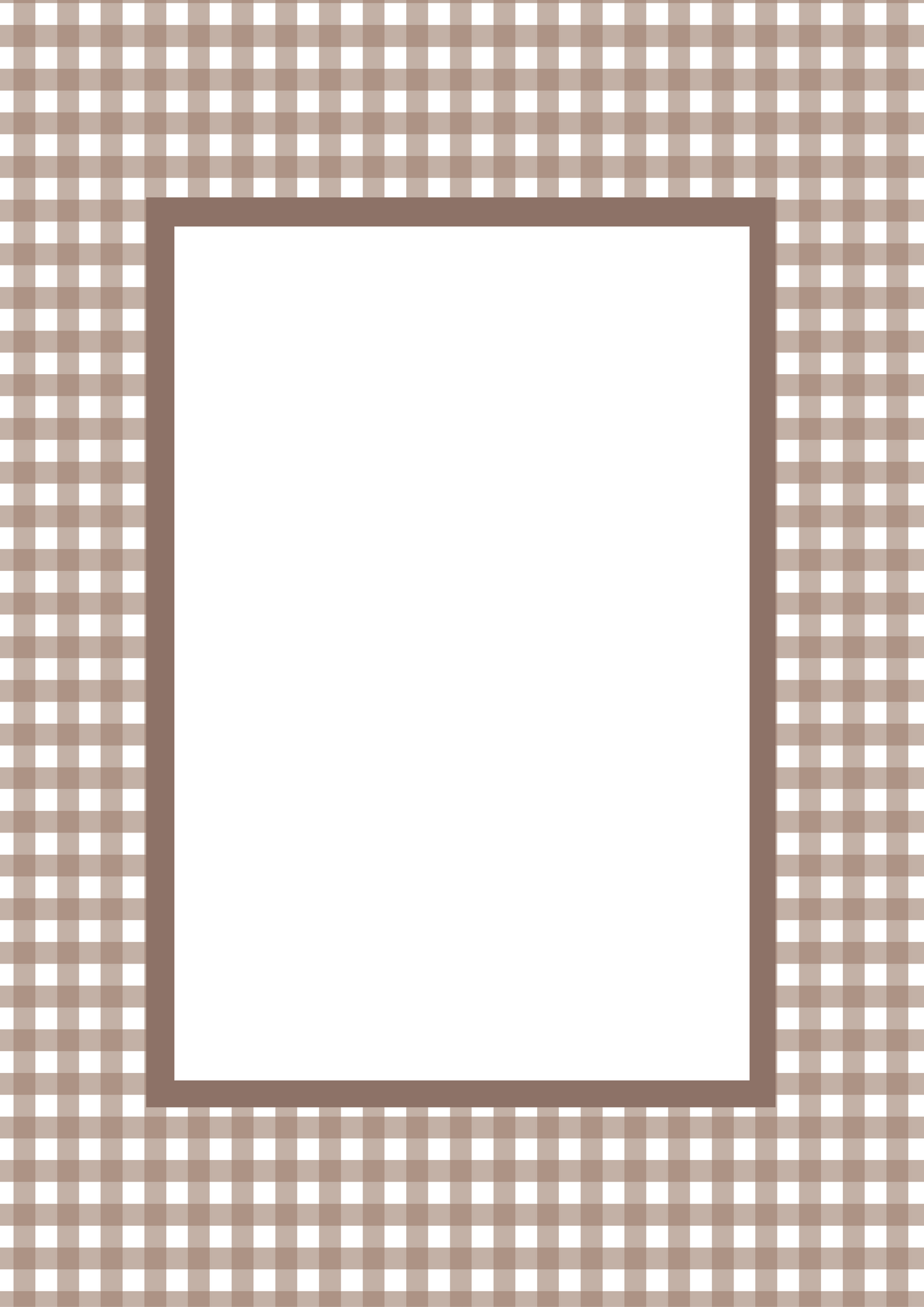 Gingham Photo Mount - passepartout frame - rectangular aperture - Coeur et Maman