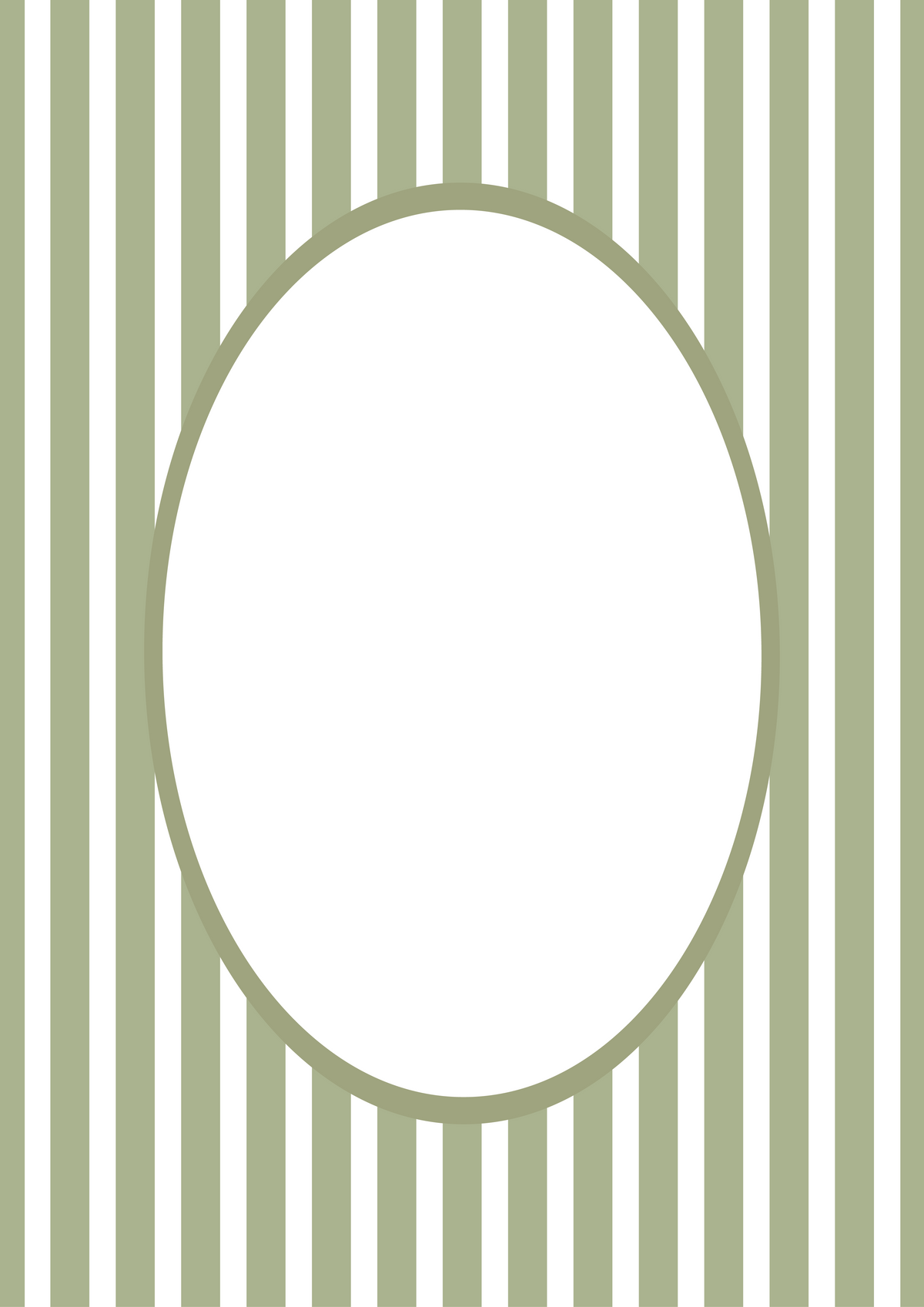 Medium Stripes Photo Mount - picture frame passepartout - oval aperture - Coeur et Maman