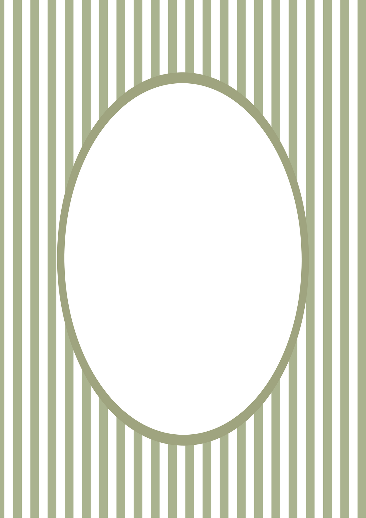 Small Stripes Photo Mount - picture frame passepartout - oval aperture - Coeur et Maman