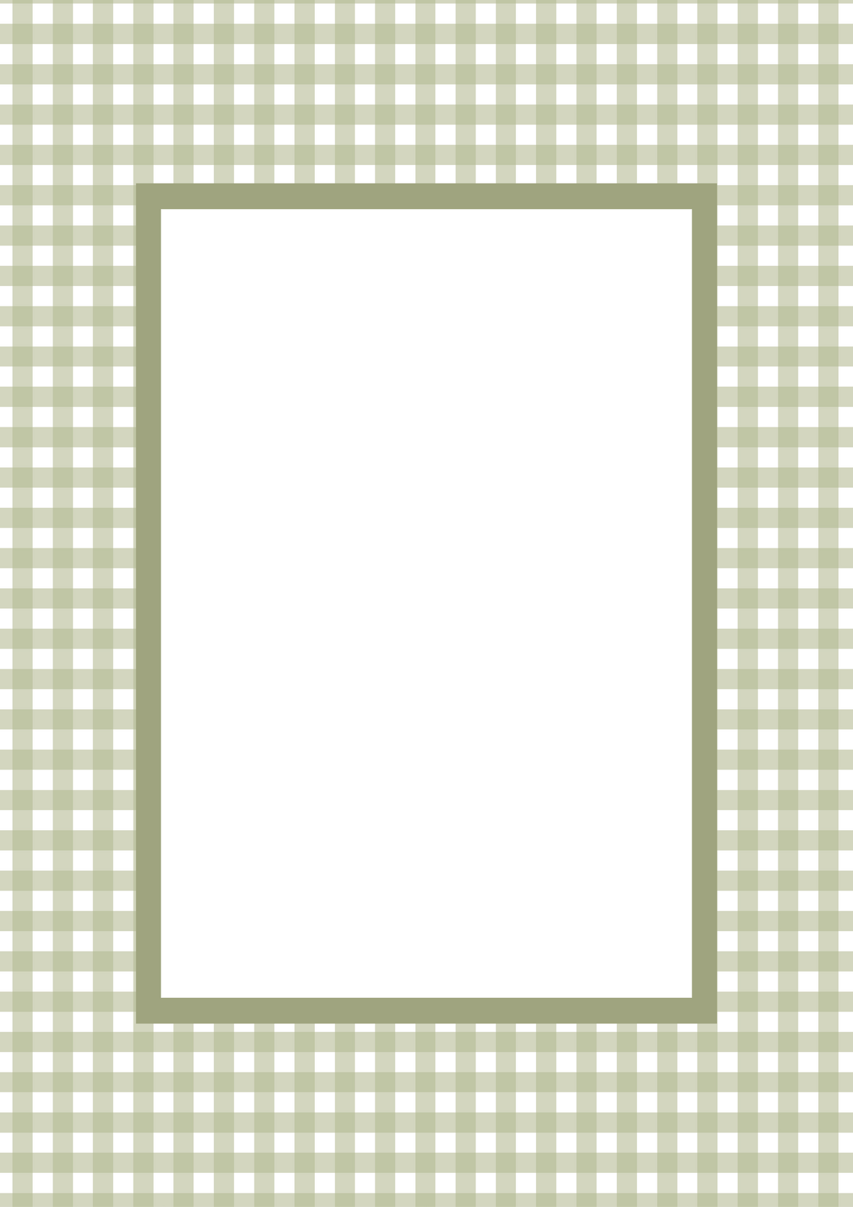 Gingham Photo Mount - passepartout frame - rectangular aperture - Coeur et Maman