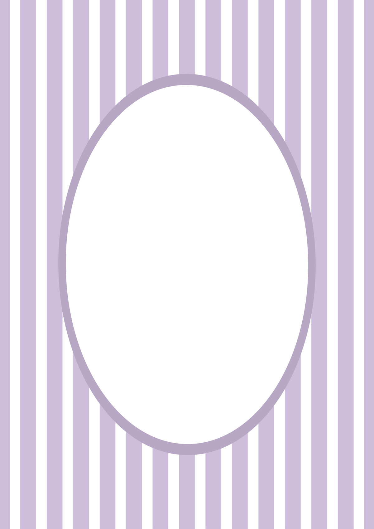Medium Stripes Photo Mount - picture frame passepartout - oval aperture - Coeur et Maman