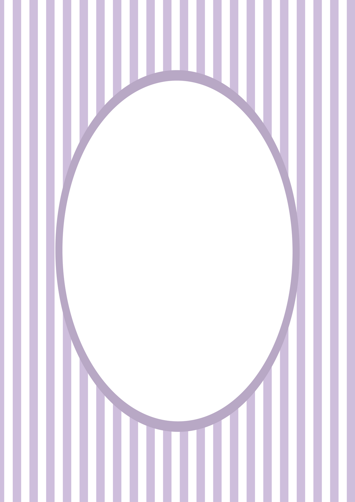 Small Stripes Photo Mount - picture frame passepartout - oval aperture - Coeur et Maman