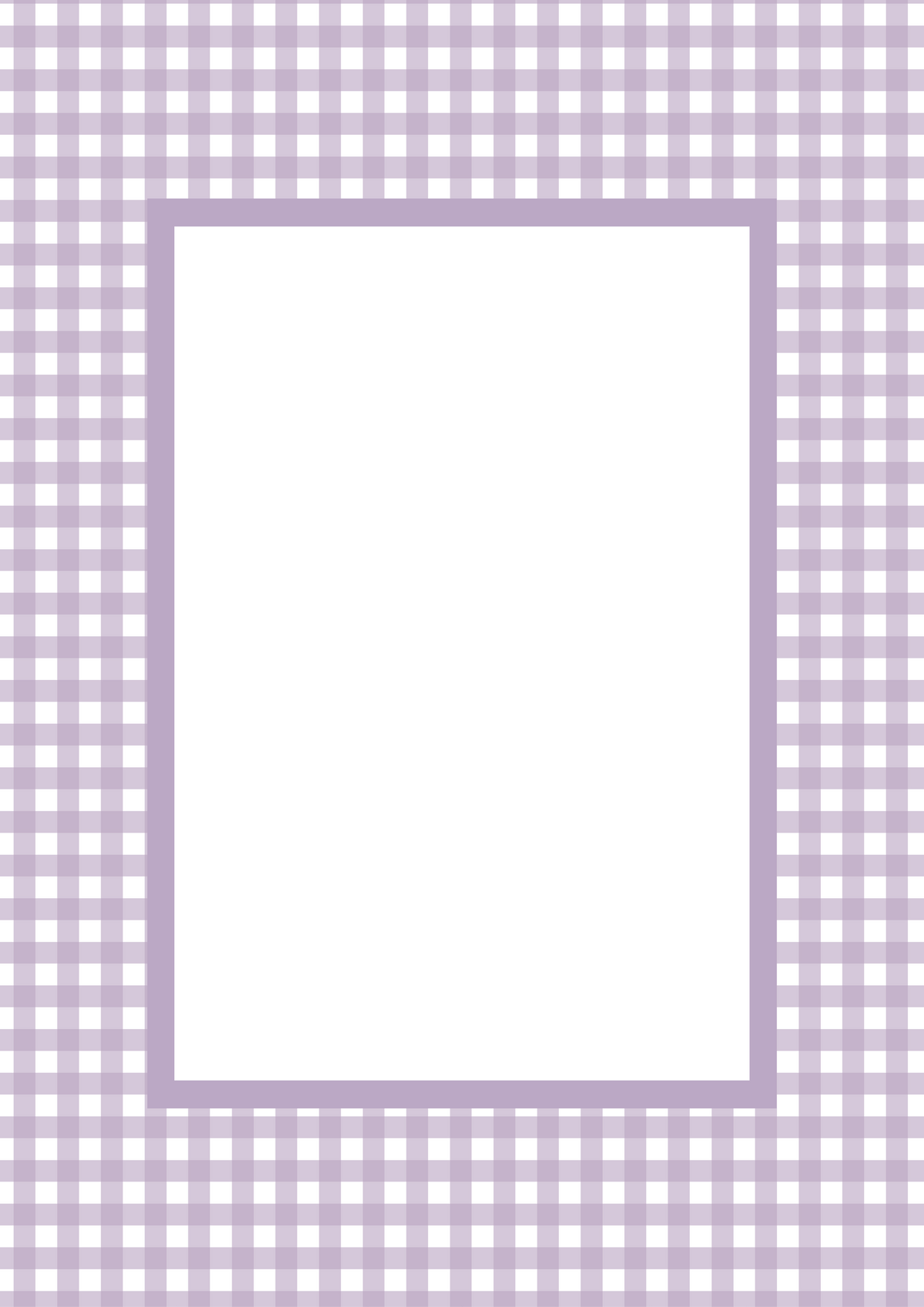 Gingham Photo Mount - passepartout frame - rectangular aperture - Coeur et Maman