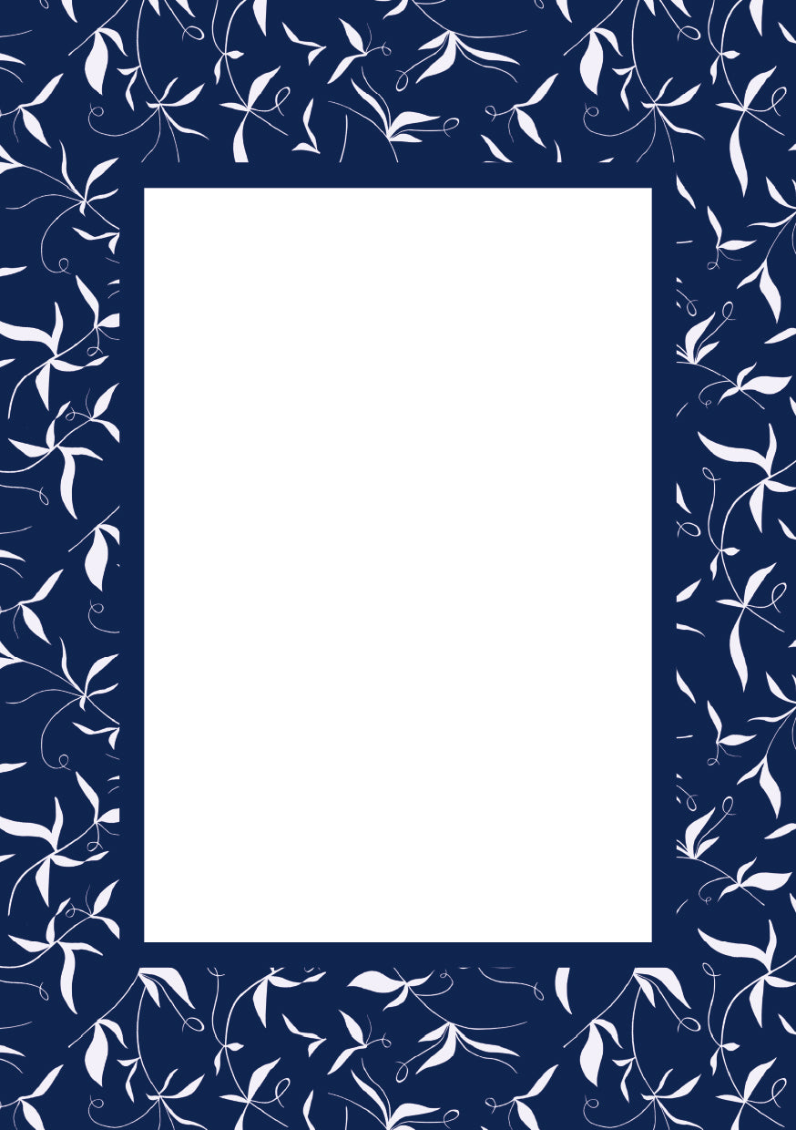 Botanical Photo Mount - passepartout frame - rectangular aperture - Coeur et Maman