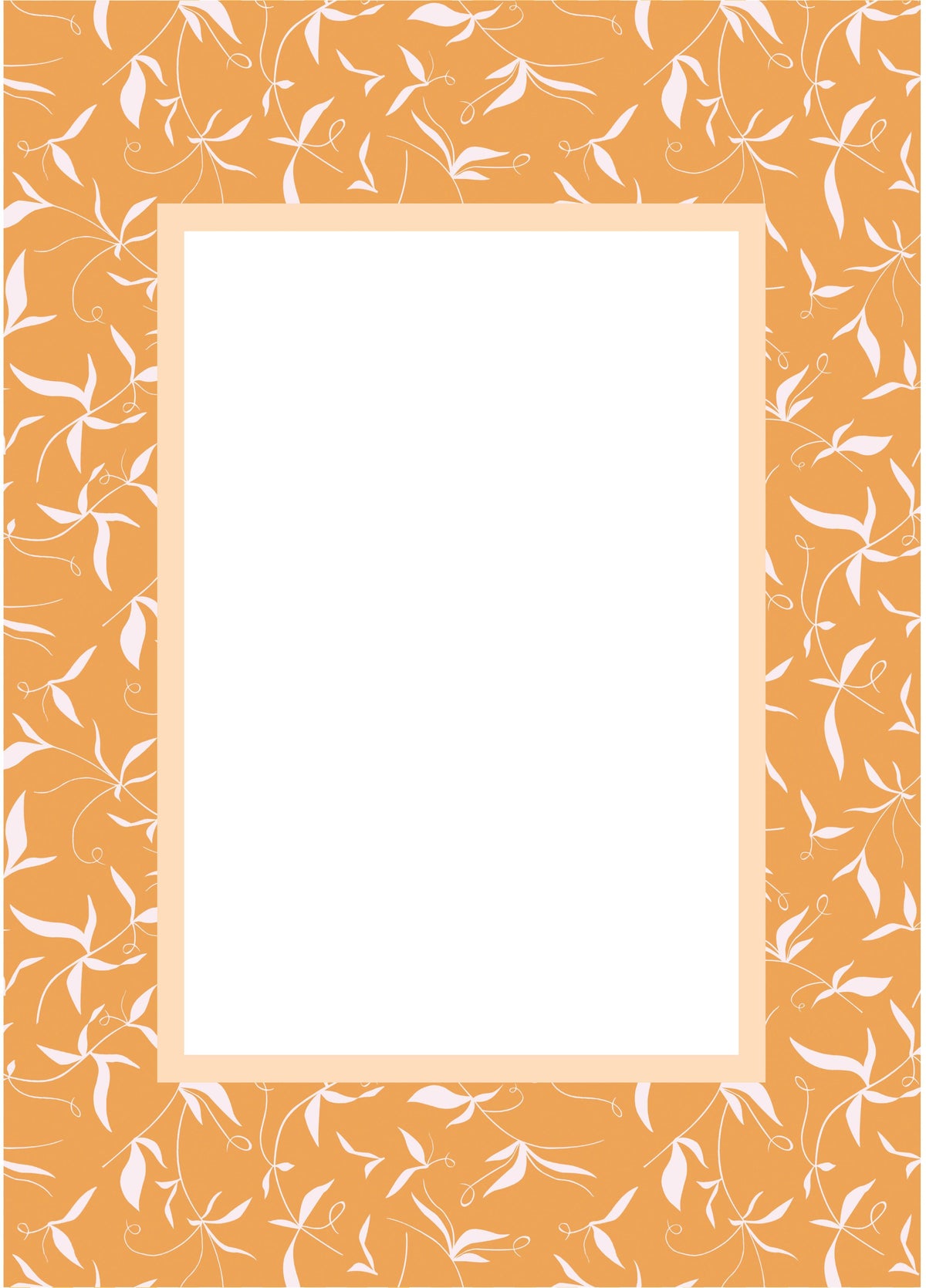 Botanical Photo Mount - passepartout frame - rectangular aperture - Coeur et Maman