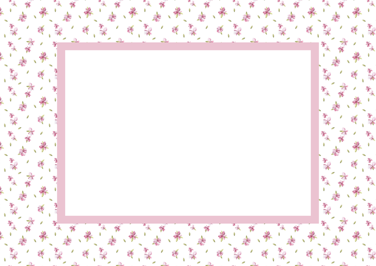 Floral Photo Mount - passe-par-tout - landscape aperture - Coeur et Maman
