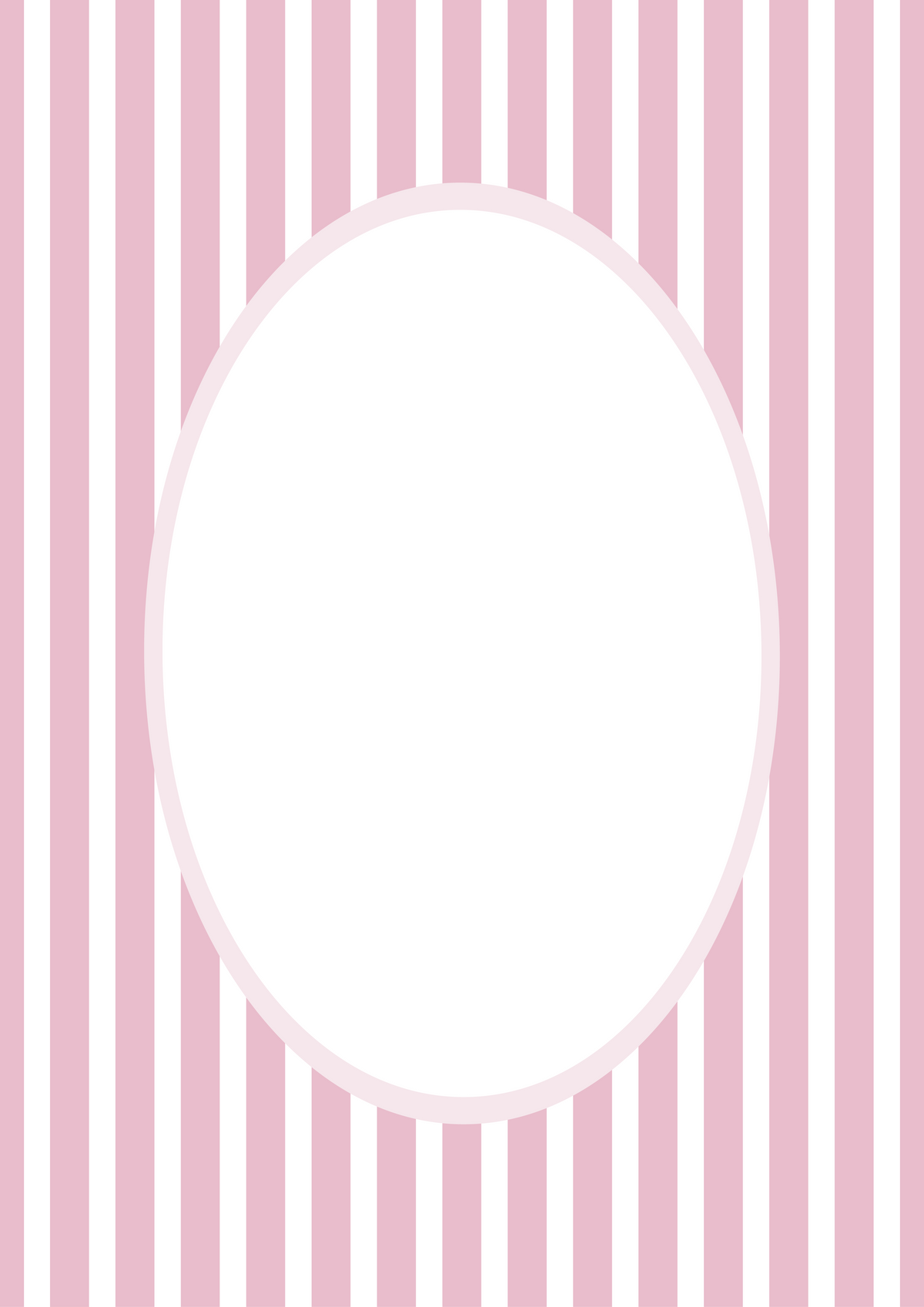 Medium Stripes Photo Mount - picture frame passepartout - oval aperture - Coeur et Maman