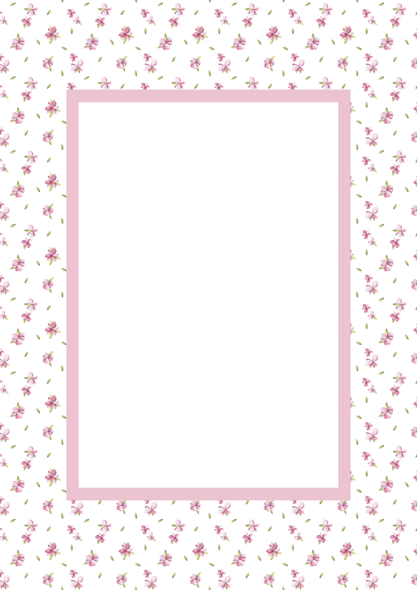 Floral Photo Mount - passepartout frame - rectangular aperture - Coeur et Maman