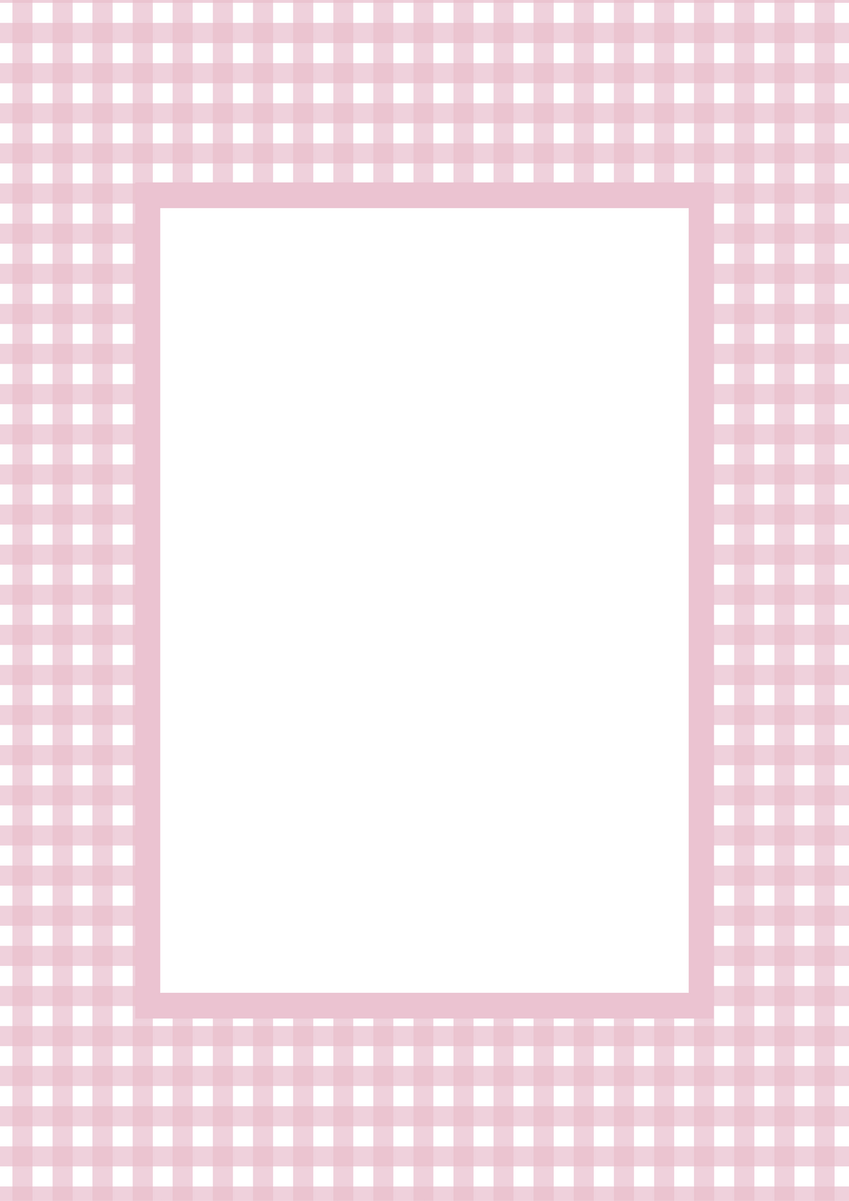 Gingham Photo Mount - passepartout frame - rectangular aperture - Coeur et Maman