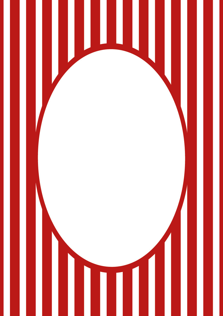 Medium Stripes Photo Mount - picture frame passepartout - oval aperture - Coeur et Maman