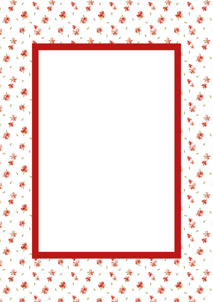 Floral Photo Mount - passepartout frame - rectangular aperture - Coeur et Maman