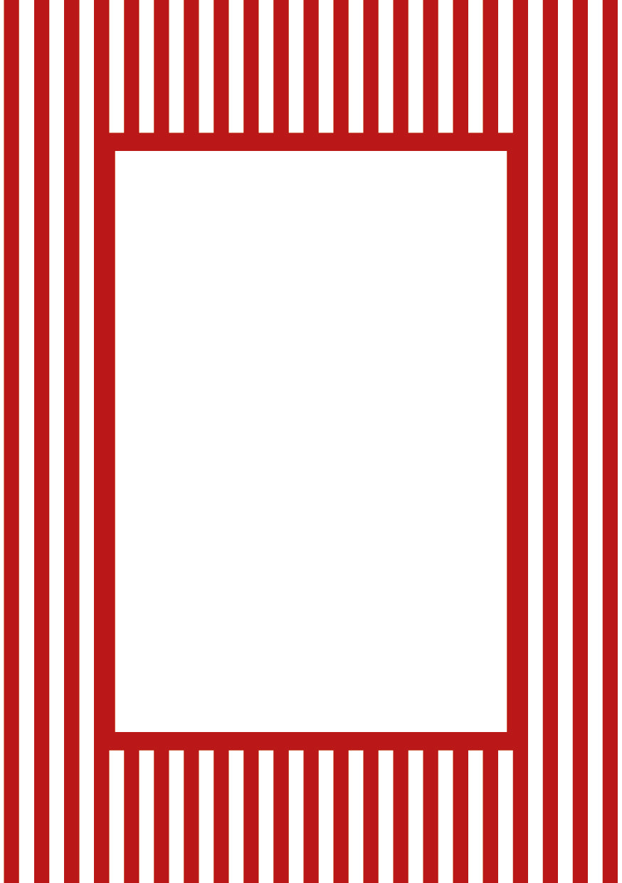 Small Stripes Photo Mount - passepartout frame - rectangular aperture - Coeur et Maman