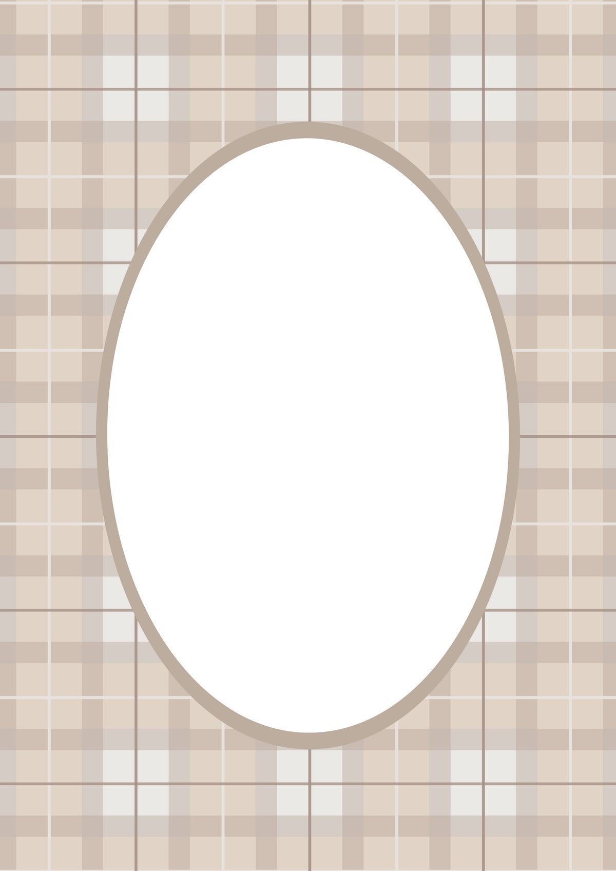 Campbell of Cawdor Tartan Photo Mount - picture frame passepartout - oval aperture - Coeur et Maman