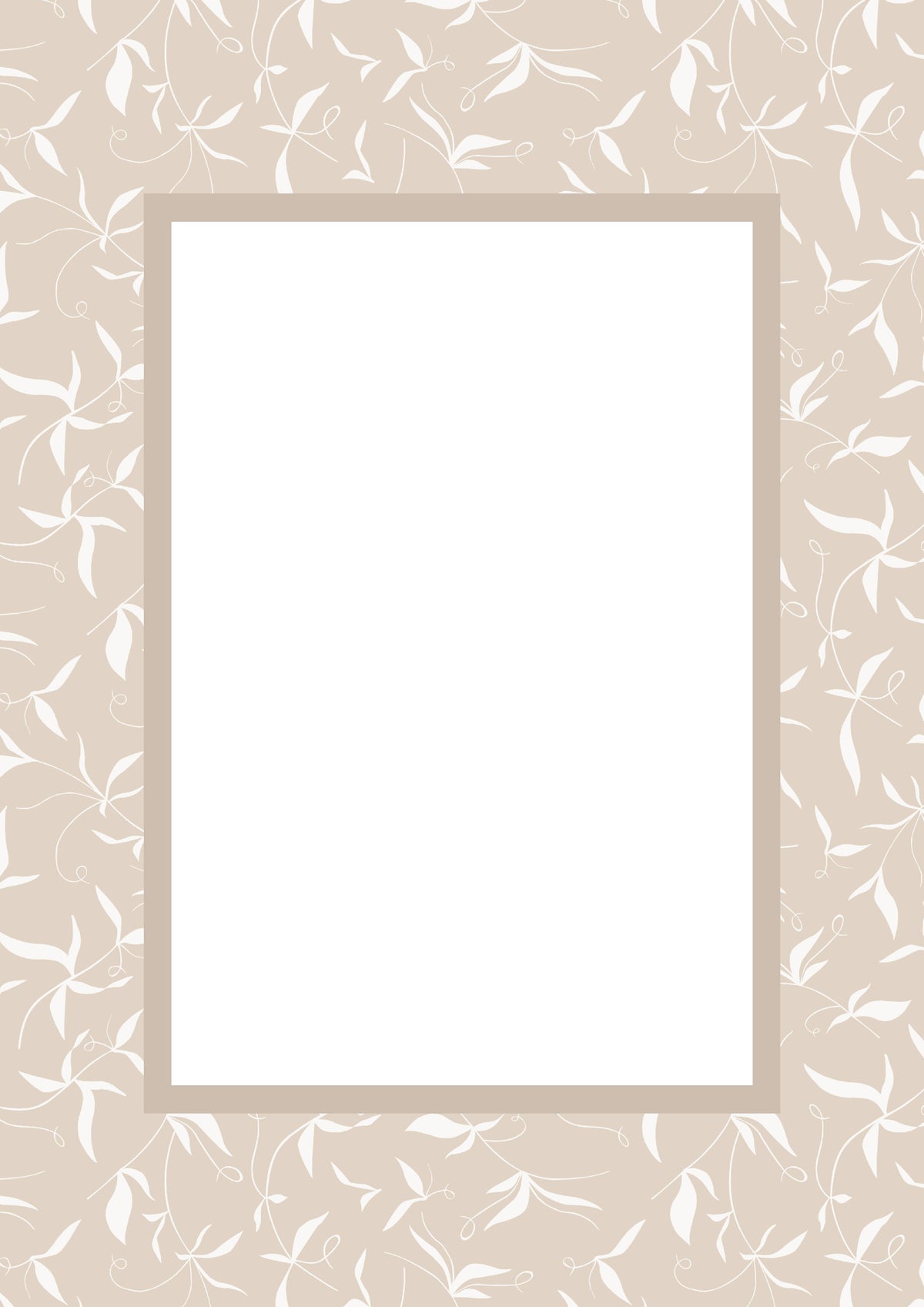 Botanical Photo Mount - passepartout frame - rectangular aperture - Coeur et Maman
