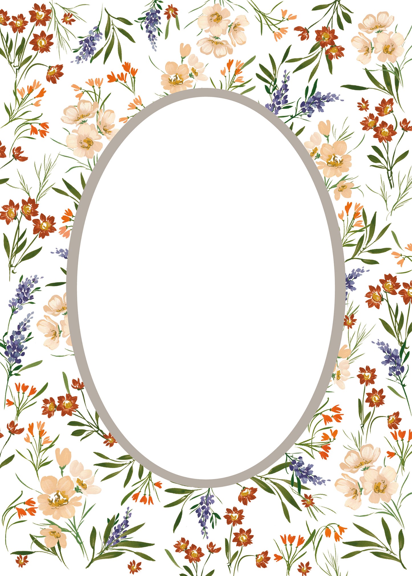 The Meadow Photo Mount - picture frame passepartout - oval aperture - Coeur et Maman