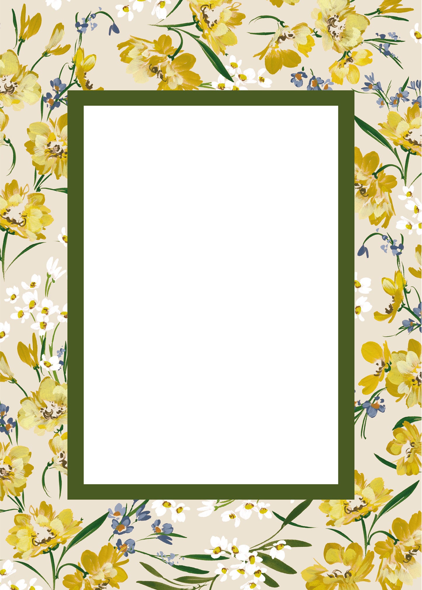 Green Garden Photo Mount - passepartout frame - rectangular aperture - Coeur et Maman
