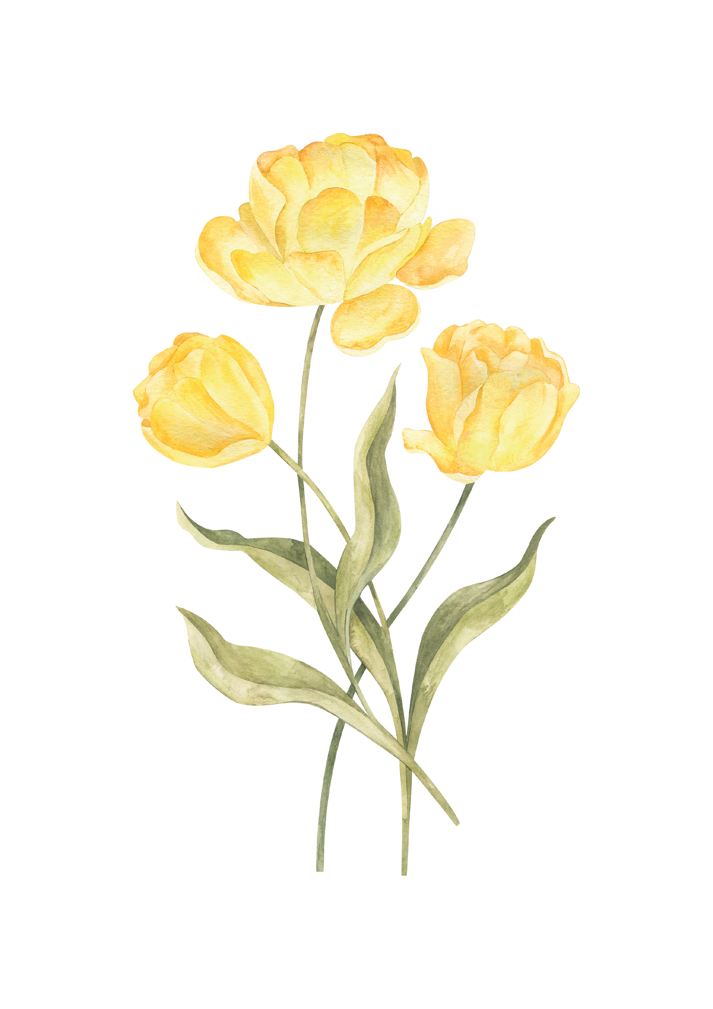 YELLOW TULIPS NURSERY ART PRINT