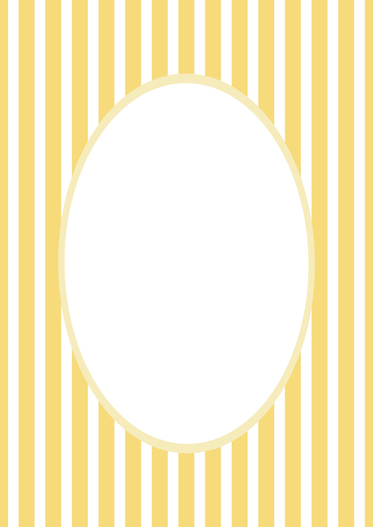 Medium Stripes Photo Mount - picture frame passepartout - oval aperture - Coeur et Maman