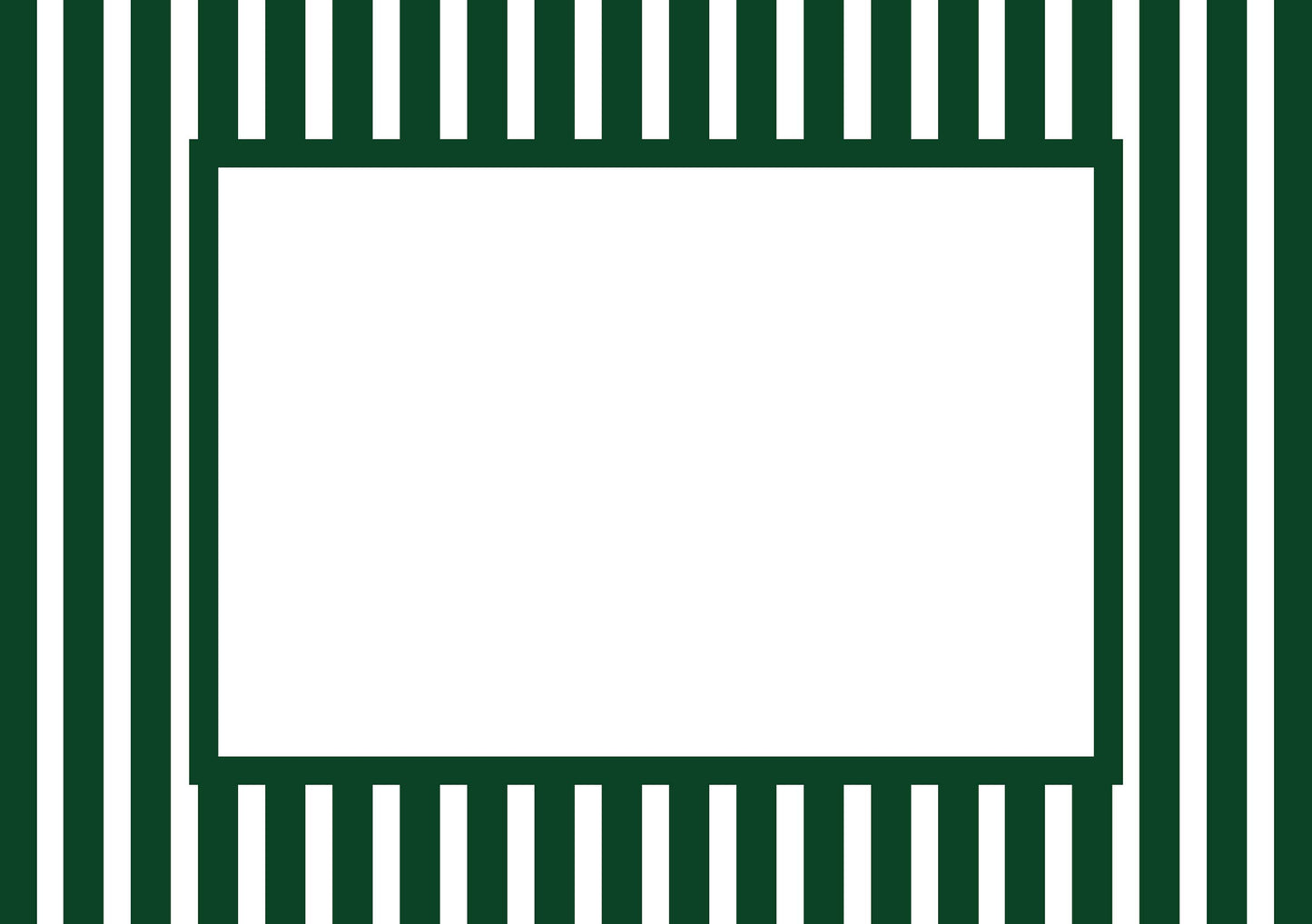 Graduation Photo Mount - British-Racing Green Medium Stripes