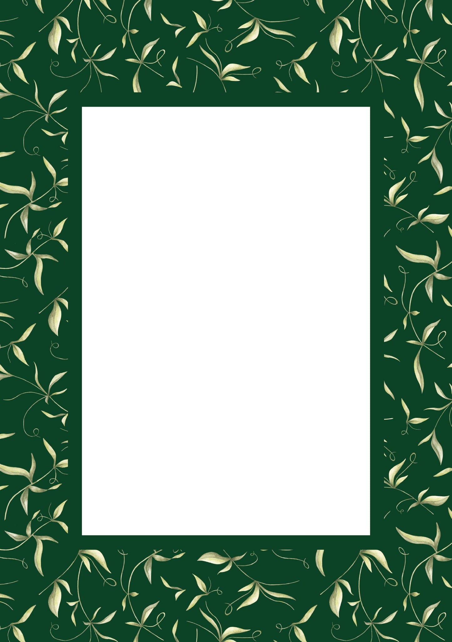 Botanical Photo Mount - passepartout frame - rectangular aperture - Coeur et Maman