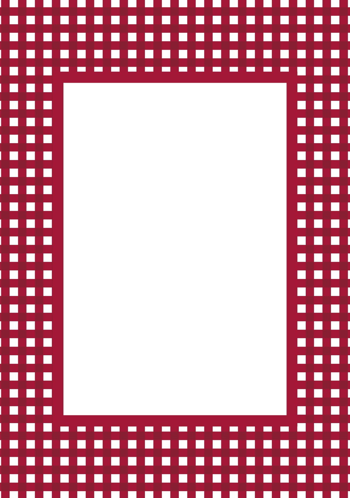 Gingham Photo Mount - passepartout frame - rectangular aperture - Coeur et Maman