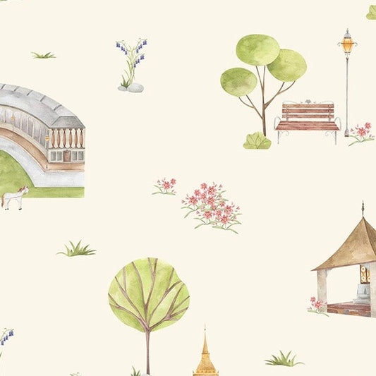 Town & Country Toile Wallpaper