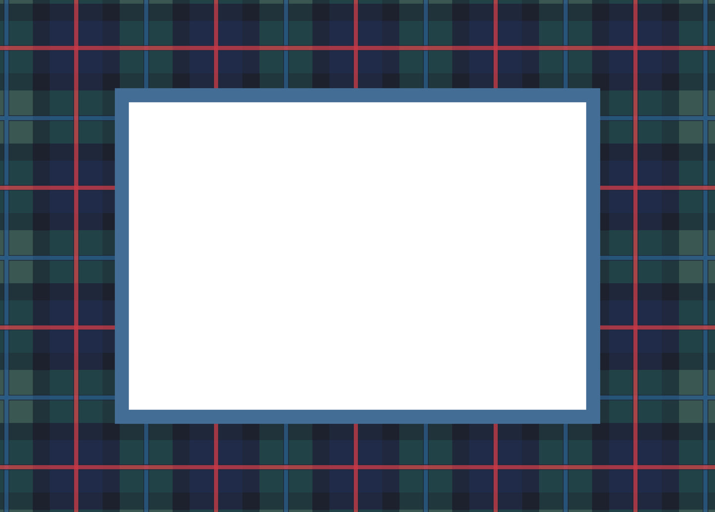 Campbell of Cawdor Tartan Photo Mount - passe-par-tout - landscape aperture - Coeur et Maman