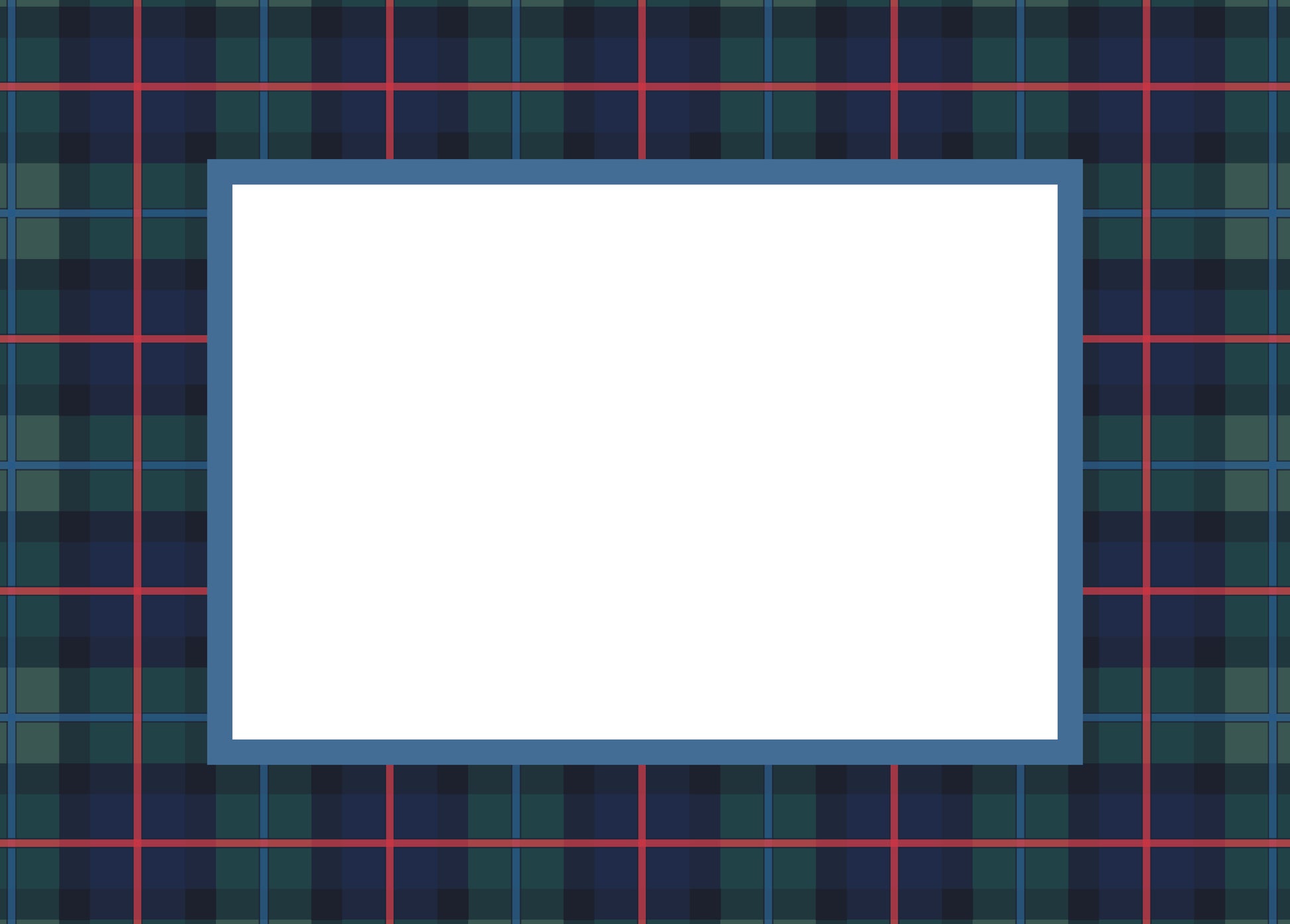 Campbell of Cawdor Tartan Photo Mount - passe-par-tout - landscape aperture - Coeur et Maman