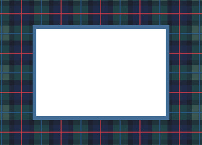 Campbell of Cawdor Tartan Photo Mount - passe-par-tout - landscape aperture - Coeur et Maman