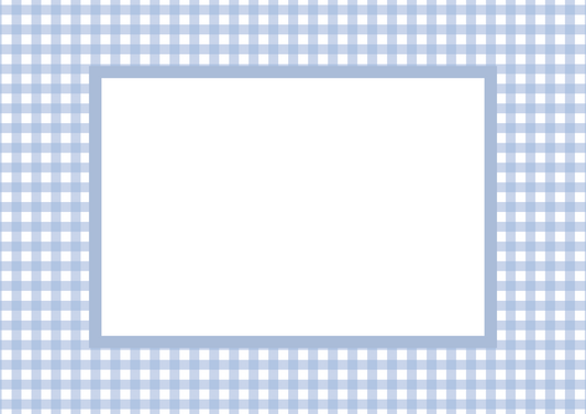 Blue Landscape Gingham Photo Mat