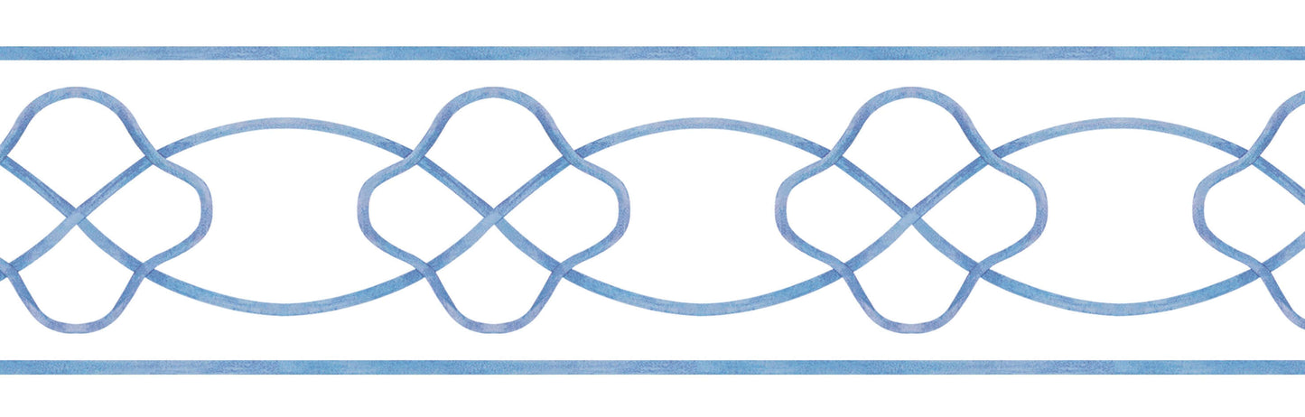 Blue Marlowe Wallpaper Border