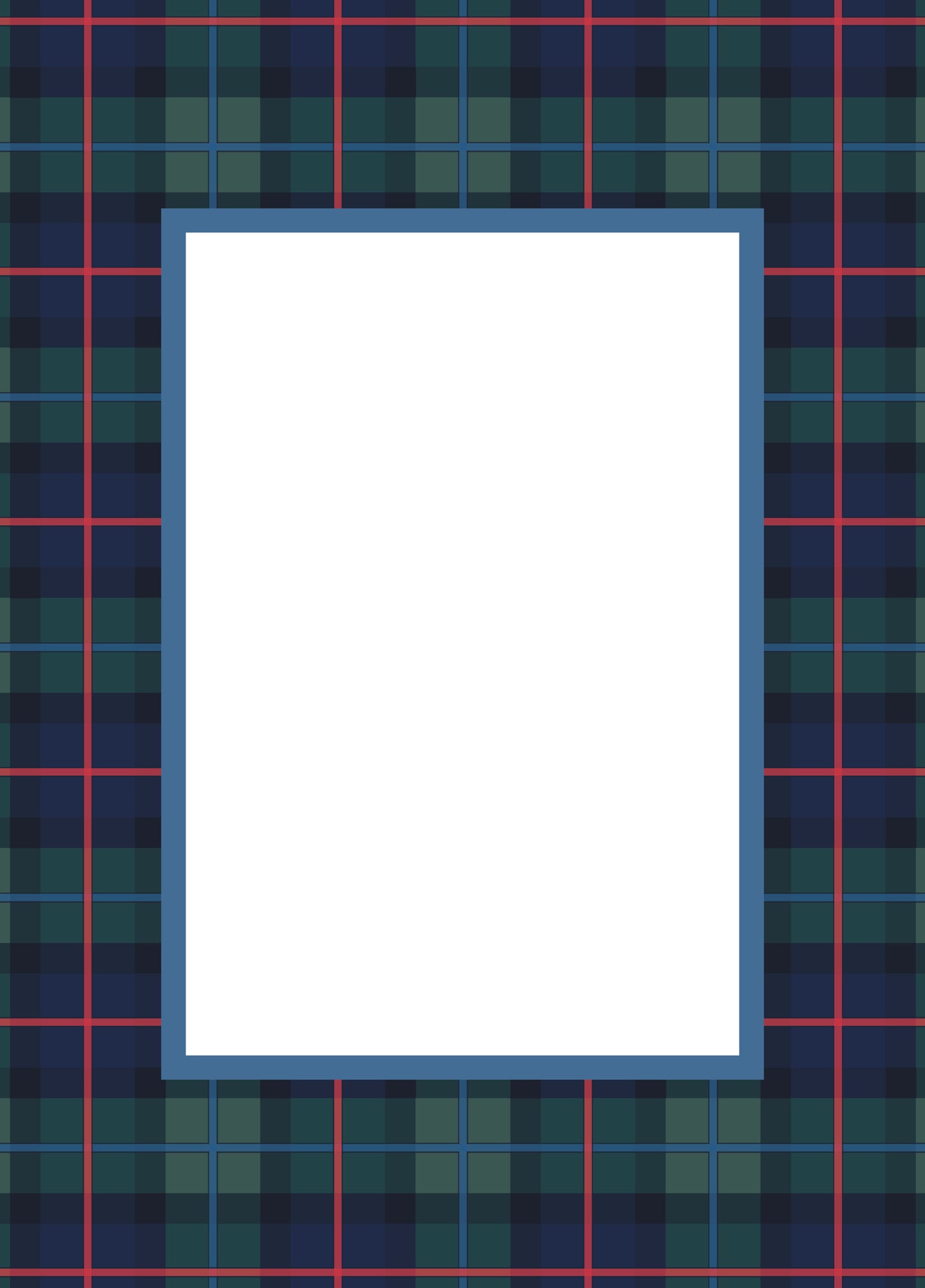 Campbell of Cawdor Tartan Photo Mount - passepartout frame - rectangular aperture - Coeur et Maman