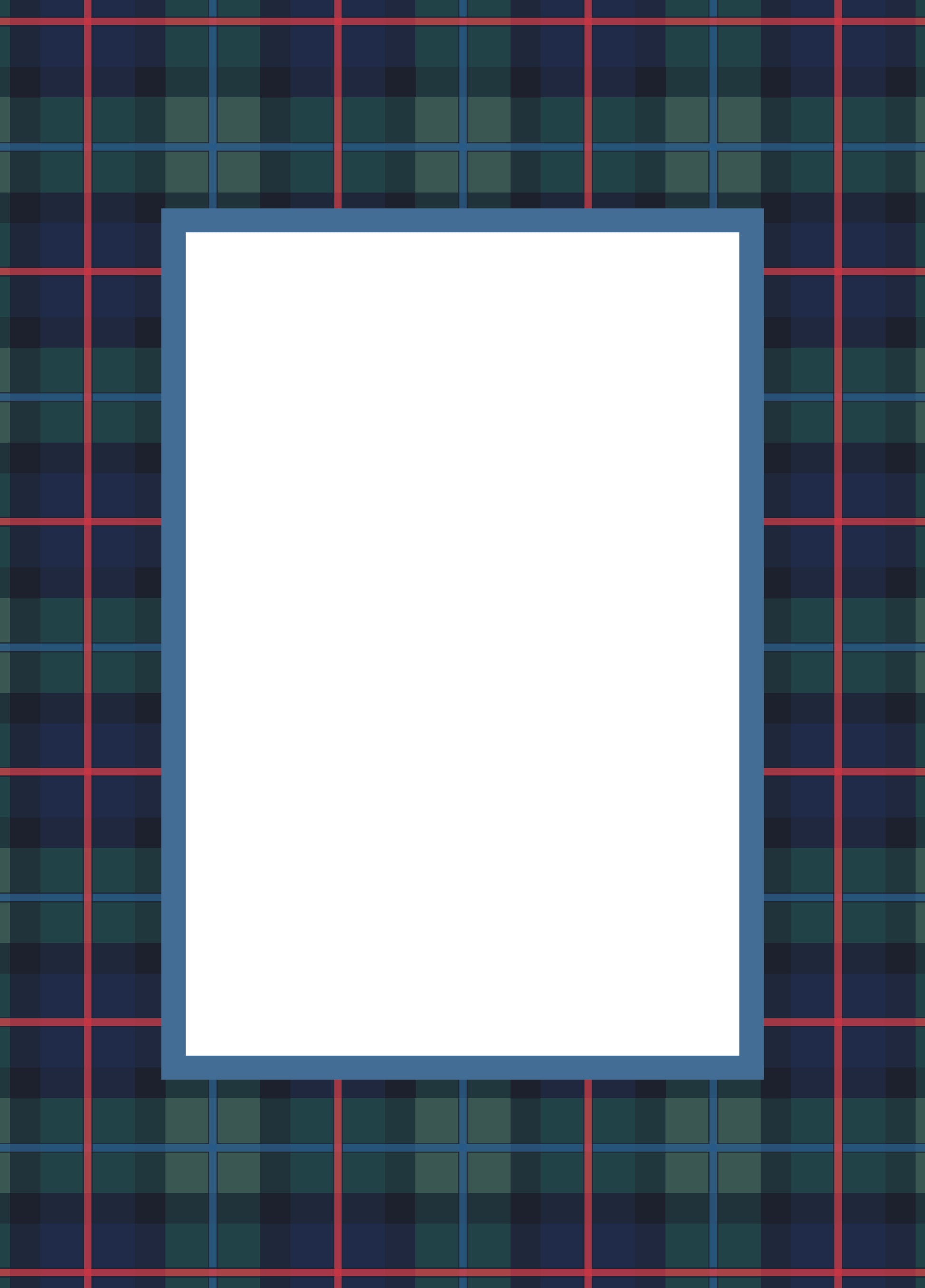 Campbell of Cawdor Tartan Photo Mount - passepartout frame - rectangular aperture - Coeur et Maman
