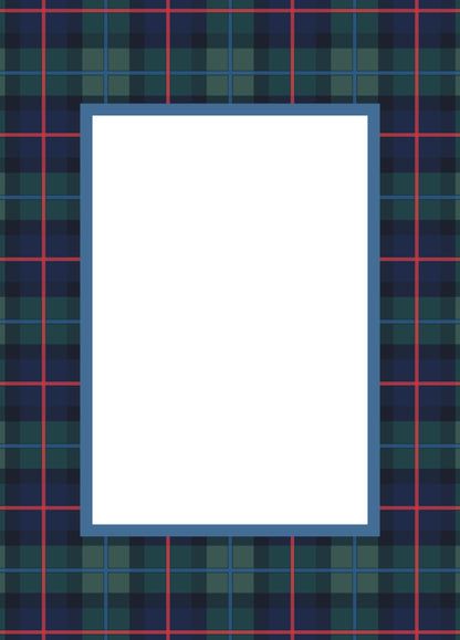 Campbell of Cawdor Tartan Photo Mount - passepartout frame - rectangular aperture - Coeur et Maman
