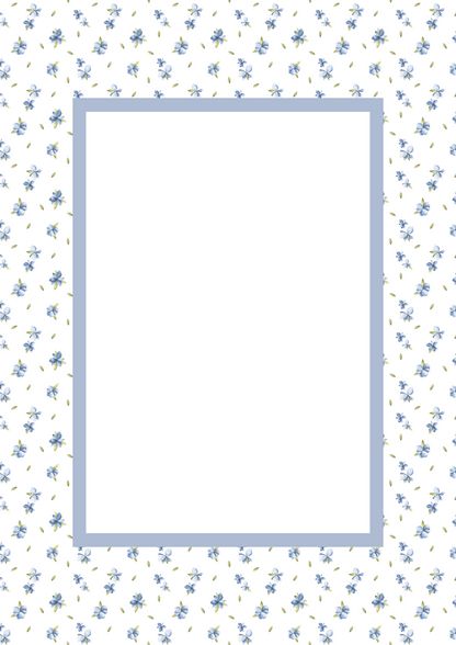 Floral Photo Mount - passepartout frame - rectangular aperture - Coeur et Maman