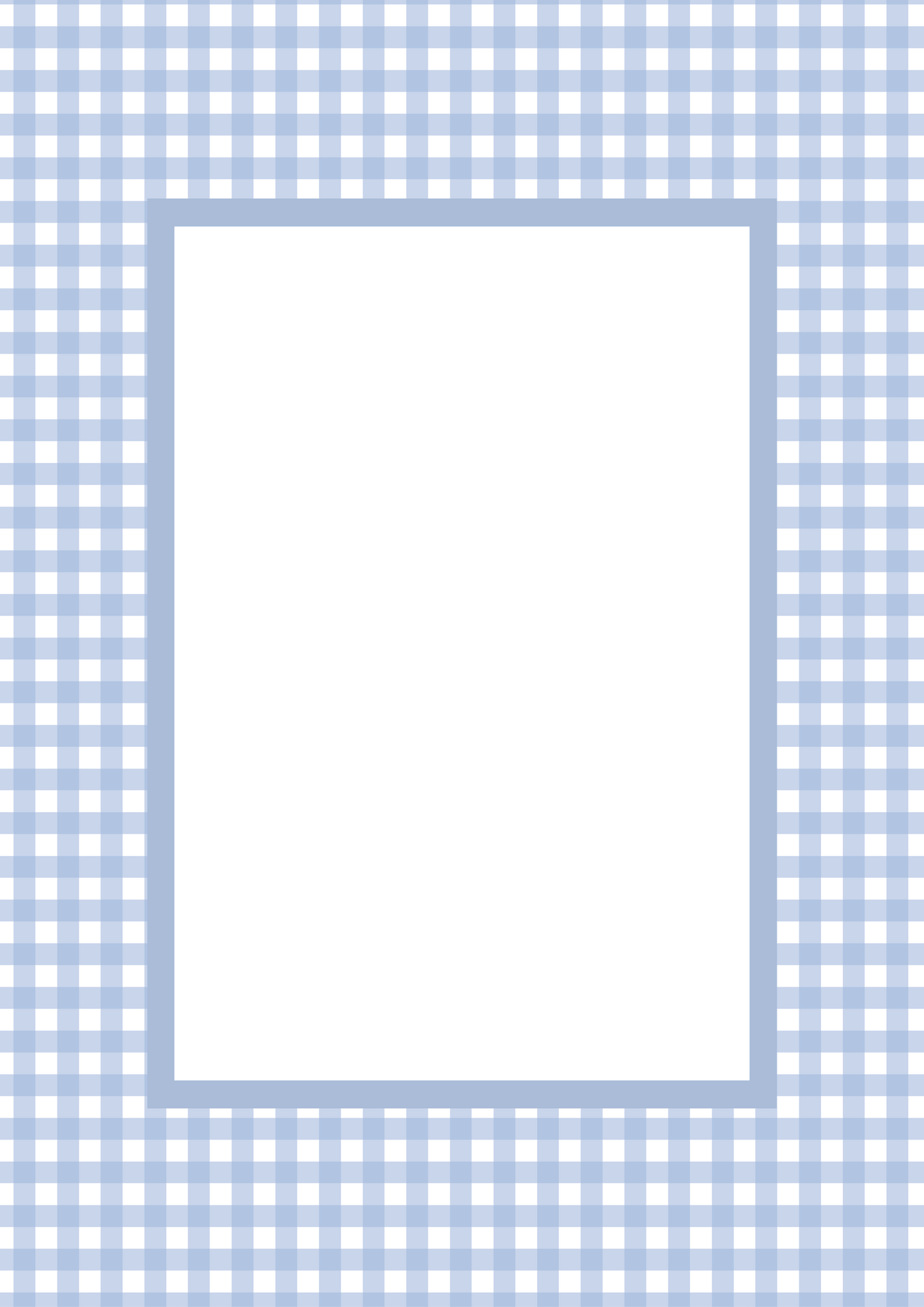 Gingham Photo Mount - passepartout frame - rectangular aperture - Coeur et Maman