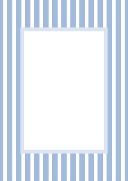 Blue Rectangular Medium Stripes Photo Mat