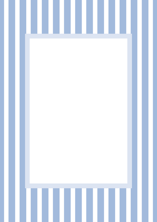 Blue Rectangular Medium Stripes Photo Mat