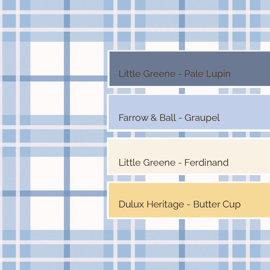 Blue Tartan Wallpaper Border
