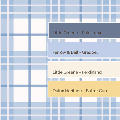 Blue Tartan Wallpaper Border