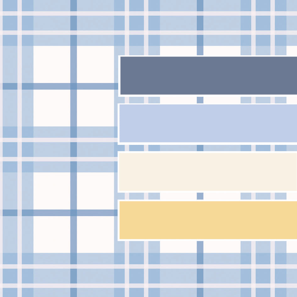 Blue Tartan Wallpaper Border