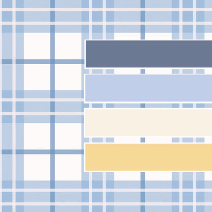 Blue Tartan Wallpaper Border