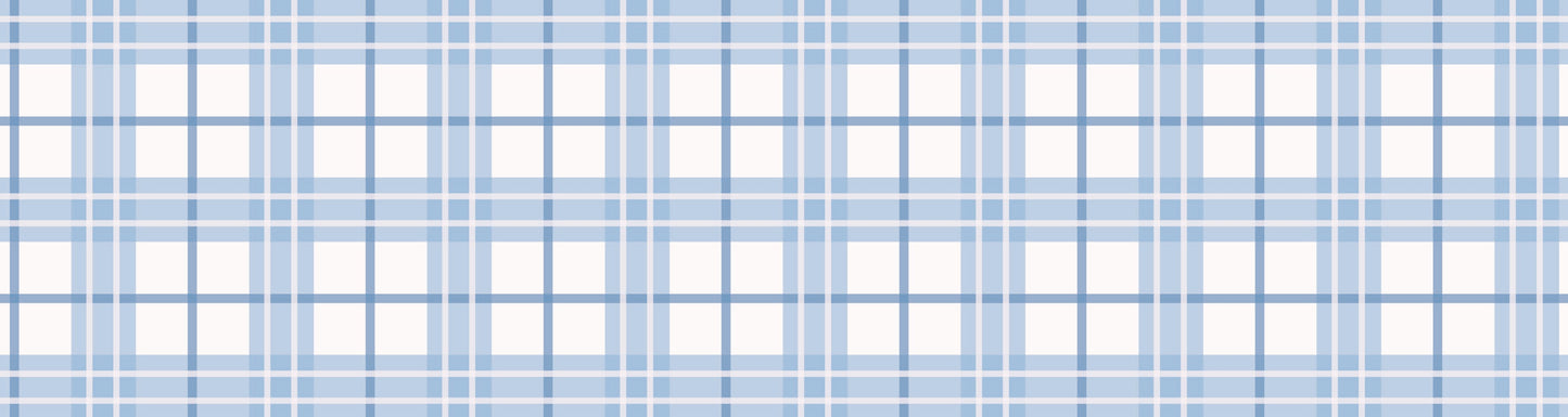 Blue Tartan Wallpaper Border
