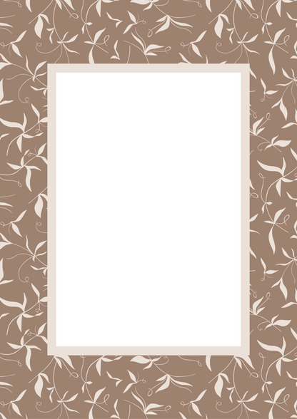 Botanical__Brown__Rectangle

Brown botanical picture frame mat board with classic botanical detailing; perfect for neutral nursery décor, woodland-inspired art, or timeless family photos — a versatile gift for baby showers, birthdays, or christenings.