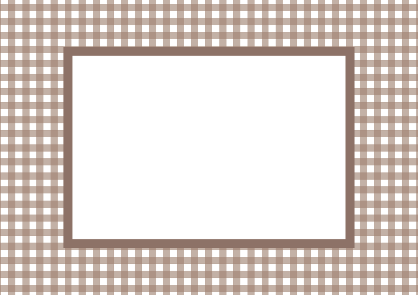 Brown Landscape Gingham Photo Mat