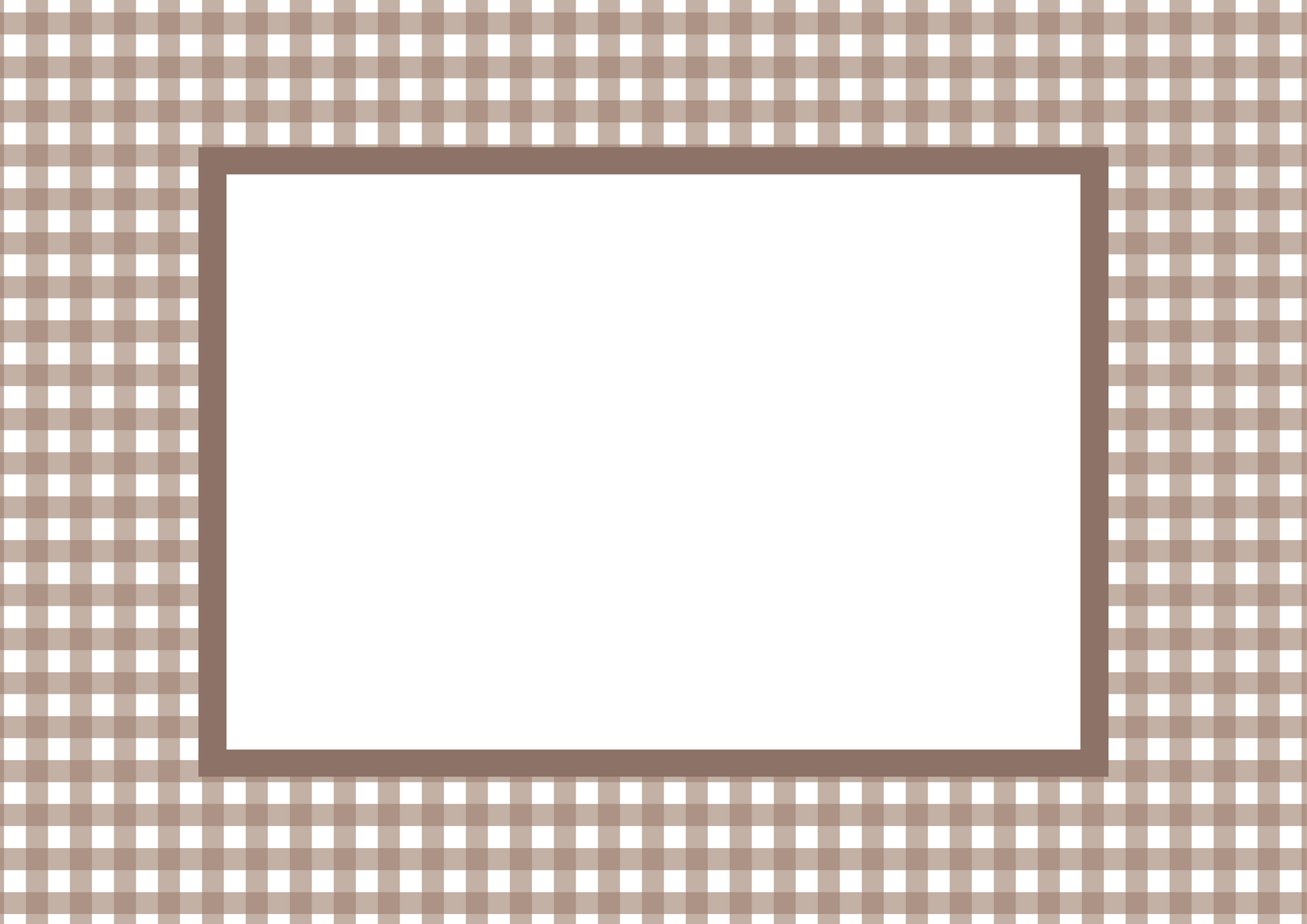 Brown Landscape Gingham Photo Mat