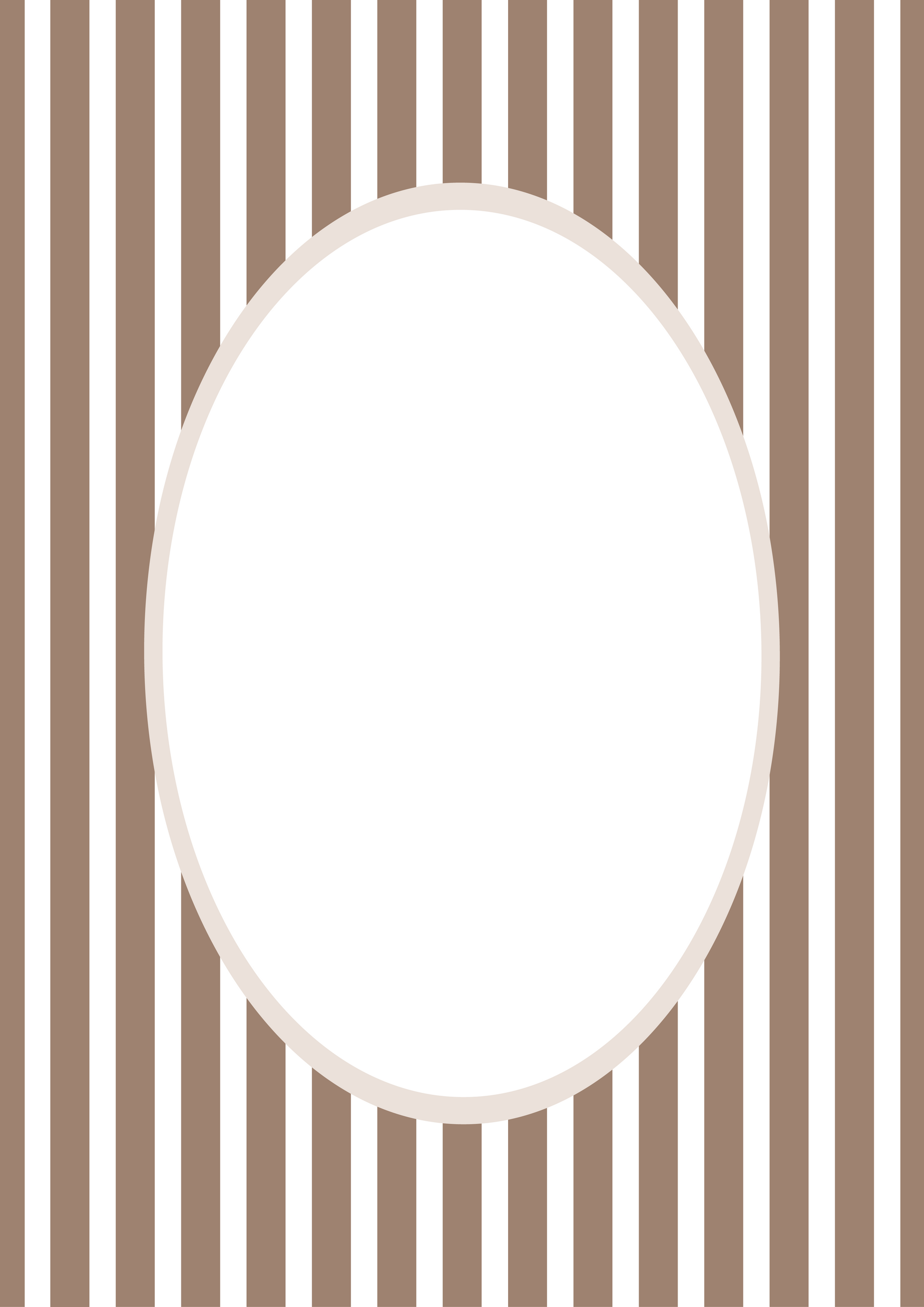 Brown Oval Medium Stripes Photo Mat