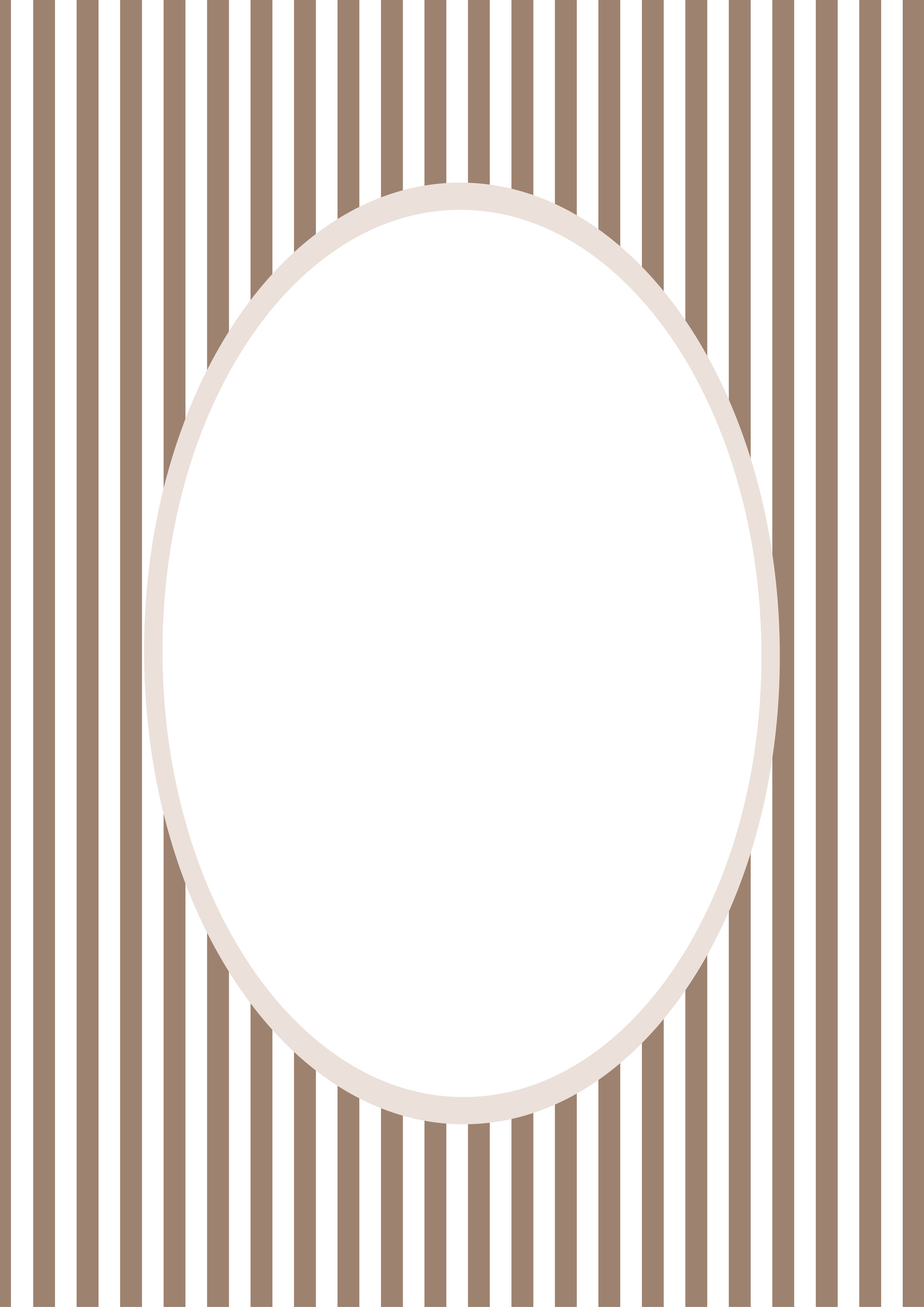 Small Stripes Photo Mount - picture frame passepartout - oval aperture - Coeur et Maman