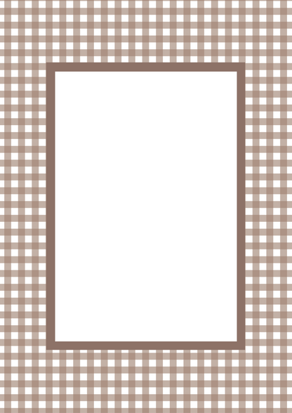 Gingham Photo Mount - passepartout frame - rectangular aperture - Coeur et Maman